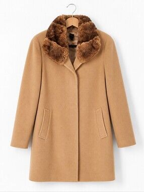 Cinzia Rocca Italy Sily Rex 100% Real Fur Cupro Alpaca Baby Coat Women's Size 6